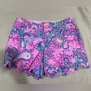 Lilly Pulitzer Pink and Blue Paisley Shorts